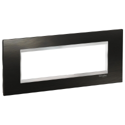Slika Okvir 7M FLAT inox crni/hrom Easy Styl Schneider