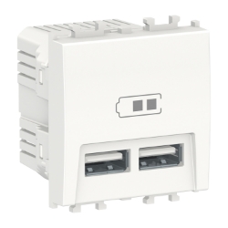 Slika Priključnica USB modularna 2M 2.1A punjač beli Easy Styl Schneider