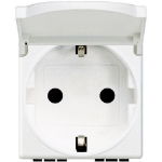 Slika Priključnica 2P modularna 2M 16A 230V 2P+E sa poklopcem bela Living Light Legrand