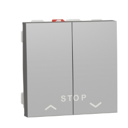 Slika Taster za roletne stop 10A 2M alu Schneider