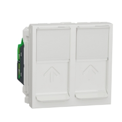 Slika Utičnica RJ45 dvostruka CAT5 UTP 2M bela Schneider