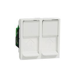 Slika Utičnica RJ45 dvostruka CAT6 STP 2M bela Schneider