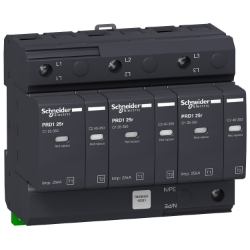 Slika Odvodnik prenapona modularni 3P 350V sa daljinskim transferom tip 1+2 PRD1 25R Schneider