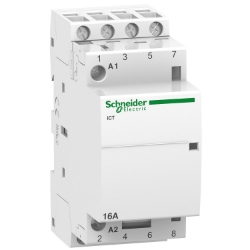 Slika Kontaktor instalacioni ICT 16A 4P 4NO špulna 220-240V AC Schneider