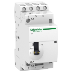 Slika Kontaktor instalacioni ICT 25A 4P 4NO špulna 24V AC MO kontakt Schneider