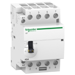 Slika Kontaktor instalacioni ICT 40A 4P 4NO špulna 220-240V AC MO kontakt Schneider