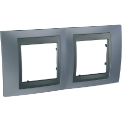 Slika Okvir 4M MODE H71 dvostruki metal siva/grafit Unica Top Schneider