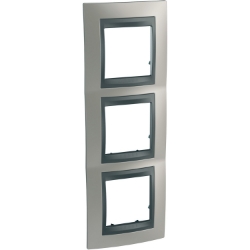 Slika Ram dekorativni trostruki H71 mat nikl/grafit Unica Top Schneider