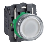 Slika Taster svetleći NO+NC fi22 beli 110-120V Harmony XB5 Schneider