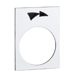 Slika Oznaka za tastere 30x40mm bela okretanje nadesno sporo-brzo Schneider