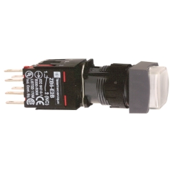 Slika Taster svetleći izbočeni beli fi16 NO+NC 24V AC/DC Harmony XB6 Schneider